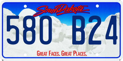 SD license plate 58OB24