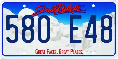 SD license plate 58OE48