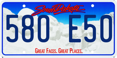 SD license plate 58OE50
