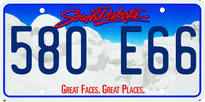 SD license plate 58OE66