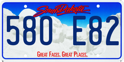SD license plate 58OE82