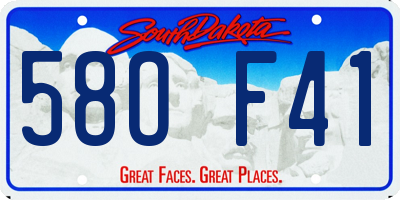 SD license plate 58OF41
