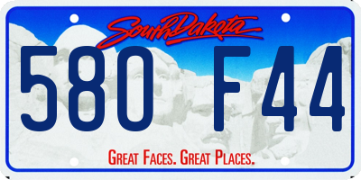 SD license plate 58OF44