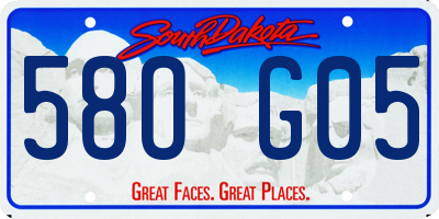 SD license plate 58OG05