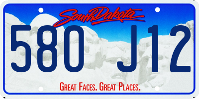 SD license plate 58OJ12
