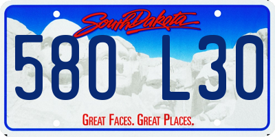 SD license plate 58OL30