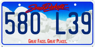 SD license plate 58OL39