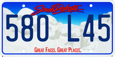 SD license plate 58OL45