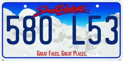 SD license plate 58OL53