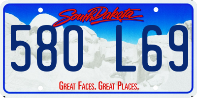 SD license plate 58OL69
