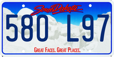 SD license plate 58OL97