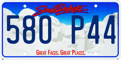 SD license plate 58OP44