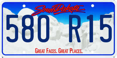 SD license plate 58OR15