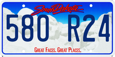 SD license plate 58OR24