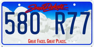 SD license plate 58OR77