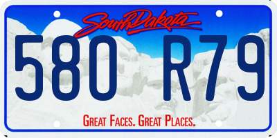 SD license plate 58OR79