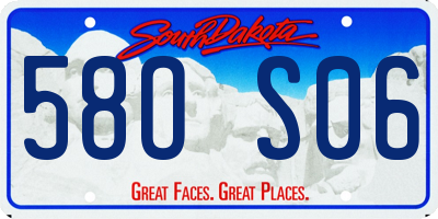 SD license plate 58OS06