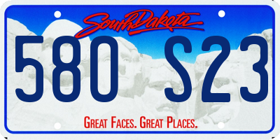 SD license plate 58OS23