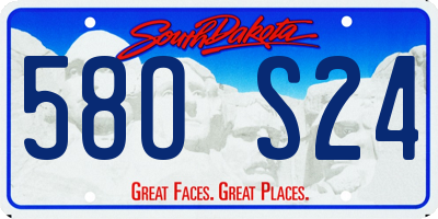 SD license plate 58OS24