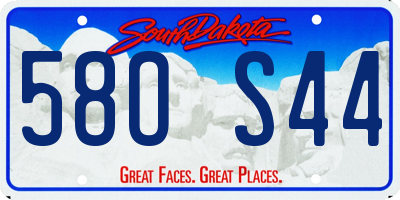 SD license plate 58OS44