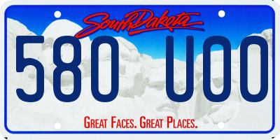 SD license plate 58OU00