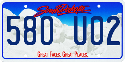SD license plate 58OU02
