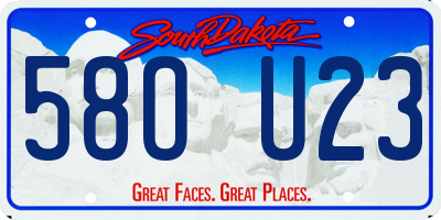 SD license plate 58OU23