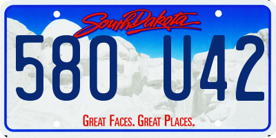 SD license plate 58OU42