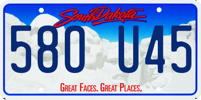 SD license plate 58OU45