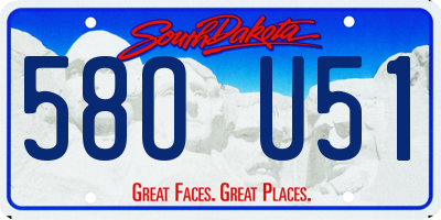 SD license plate 58OU51