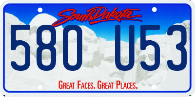 SD license plate 58OU53
