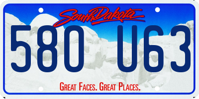 SD license plate 58OU63