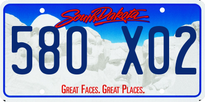 SD license plate 58OX02