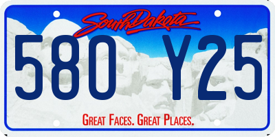 SD license plate 58OY25