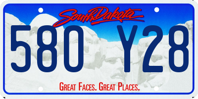 SD license plate 58OY28