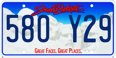 SD license plate 58OY29