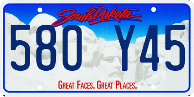 SD license plate 58OY45