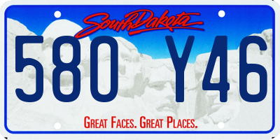 SD license plate 58OY46
