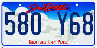 SD license plate 58OY68