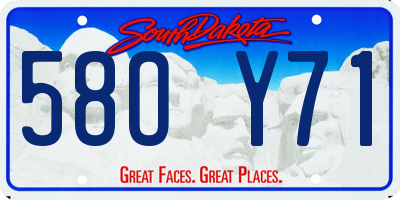 SD license plate 58OY71
