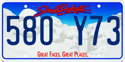 SD license plate 58OY73