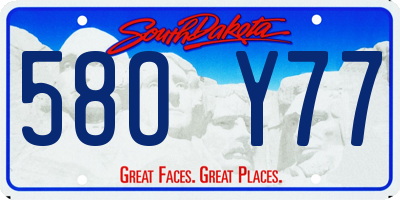 SD license plate 58OY77