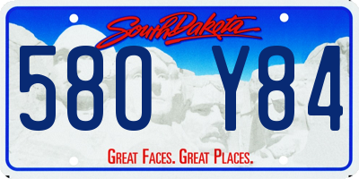 SD license plate 58OY84