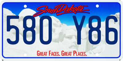 SD license plate 58OY86