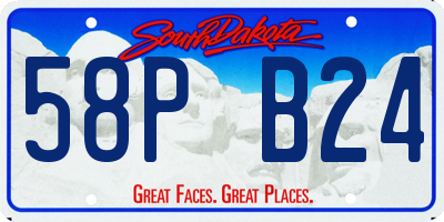 SD license plate 58PB24