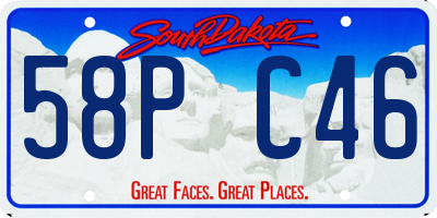 SD license plate 58PC46