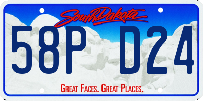 SD license plate 58PD24