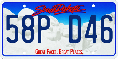 SD license plate 58PD46