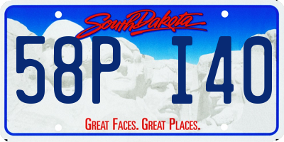 SD license plate 58PI40