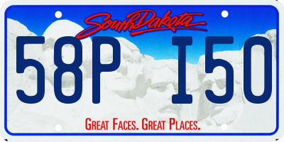 SD license plate 58PI50